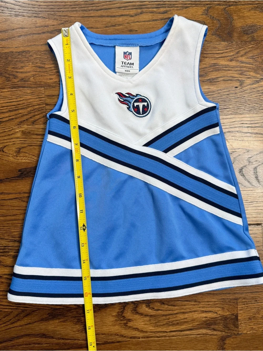 NFL Team Apparel Girls Tennessee Titans Blue & White Kids Cheer Dress Size 2T